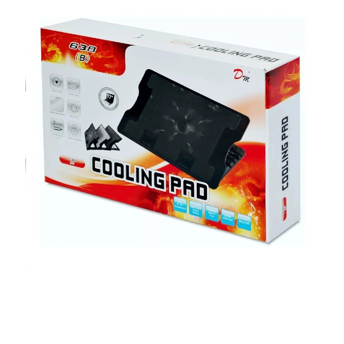 SKY - Base Refrigerante Portátil 638b Plegable Cooling Pad Con Un Ventilador