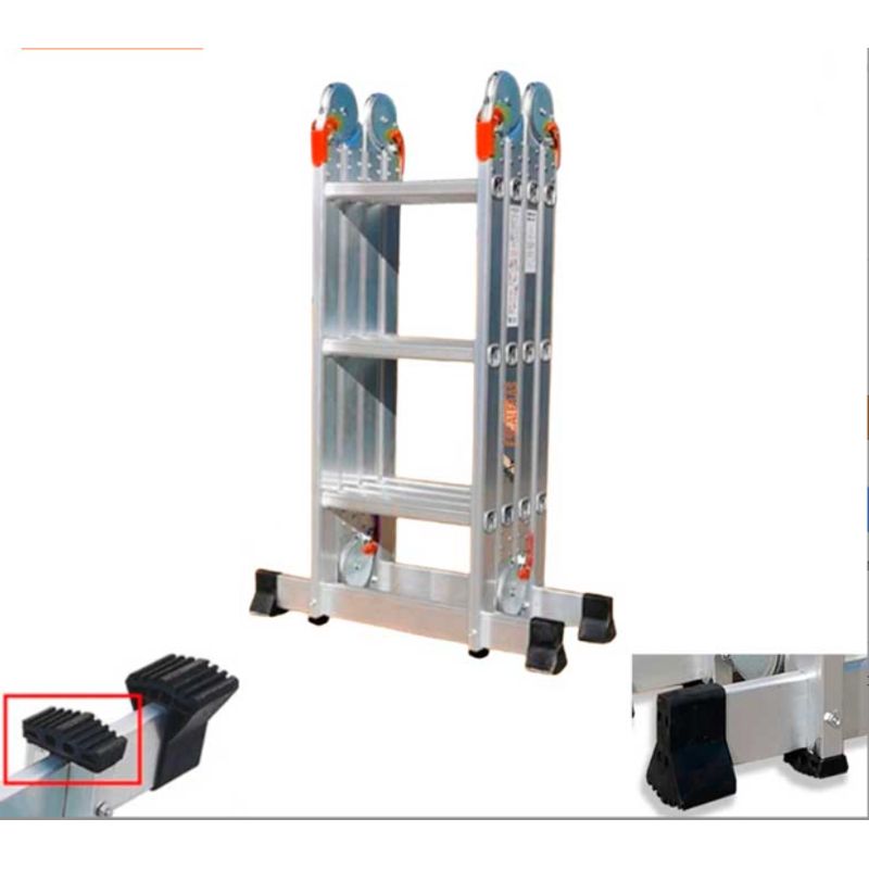 GENERICO - Escalera Multifuncional plegable De 12 Pasos En Aluminio 4x3