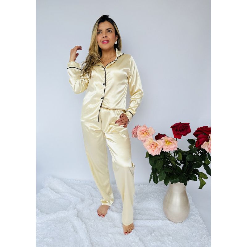 BY MORNING - Pijama Elegant Sat Champan 1680