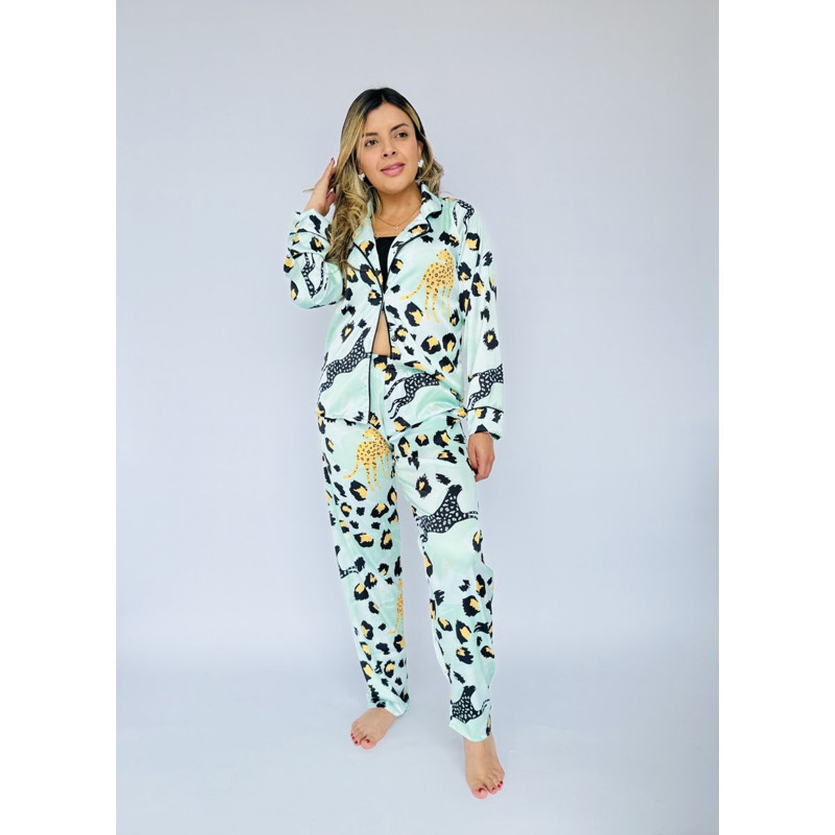 BY MORNING - Pijama Elegant Sat Tigres 1684