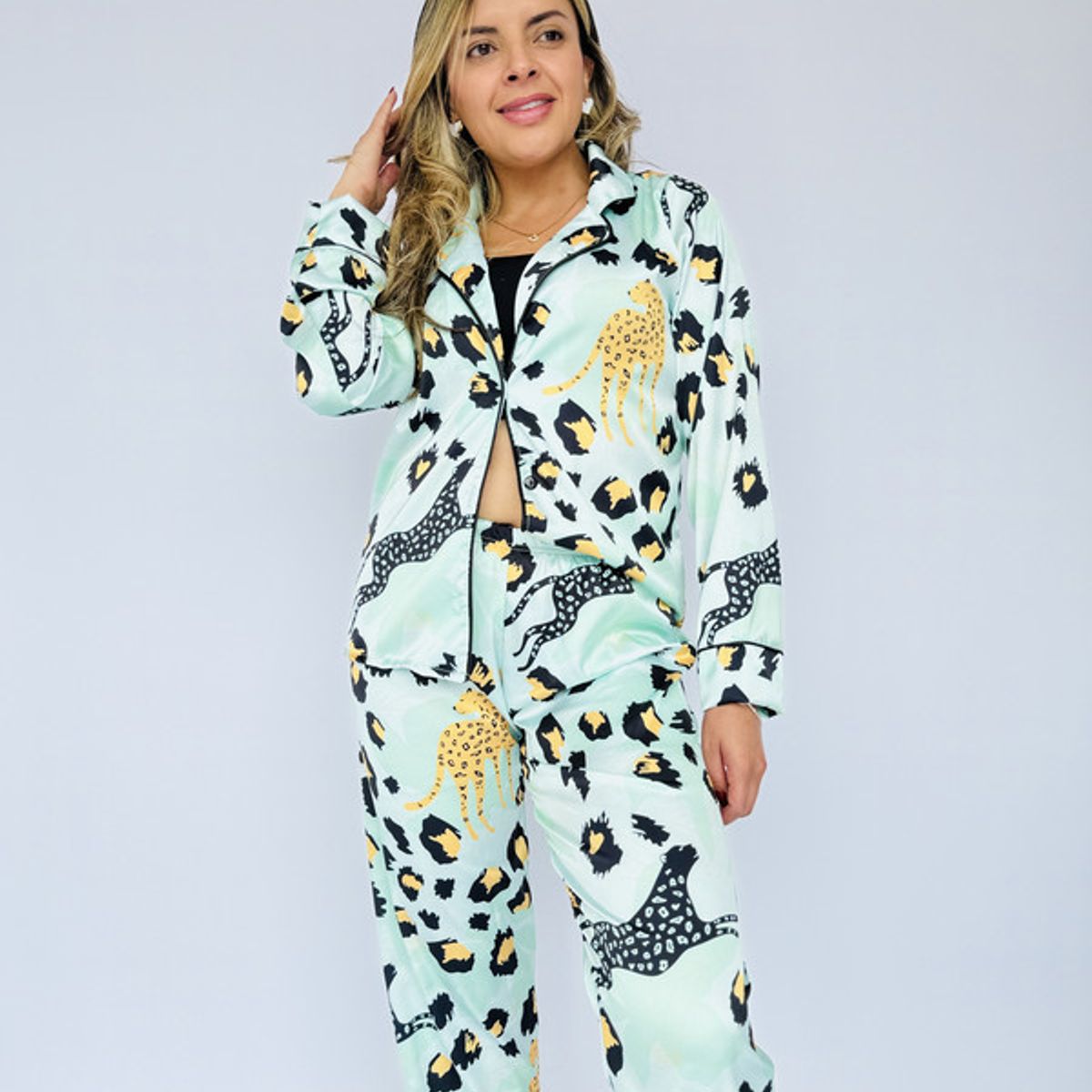 BY MORNING - Pijama Elegant Sat Tigres 1684