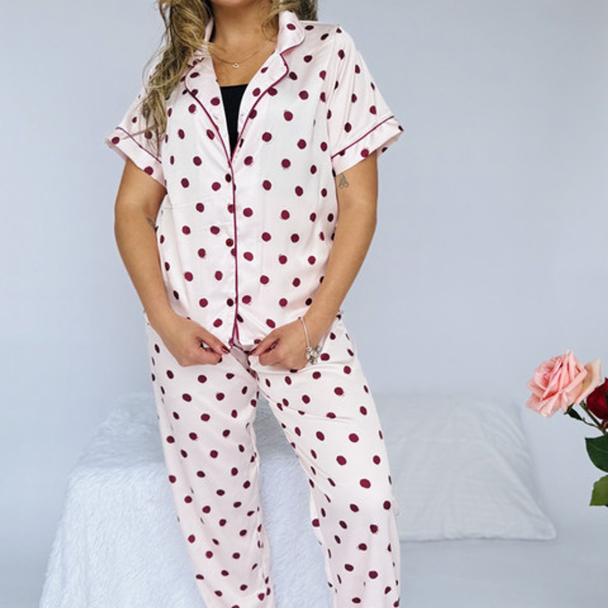 BY MORNING - Pijama Elegant Sat Pepas 1688