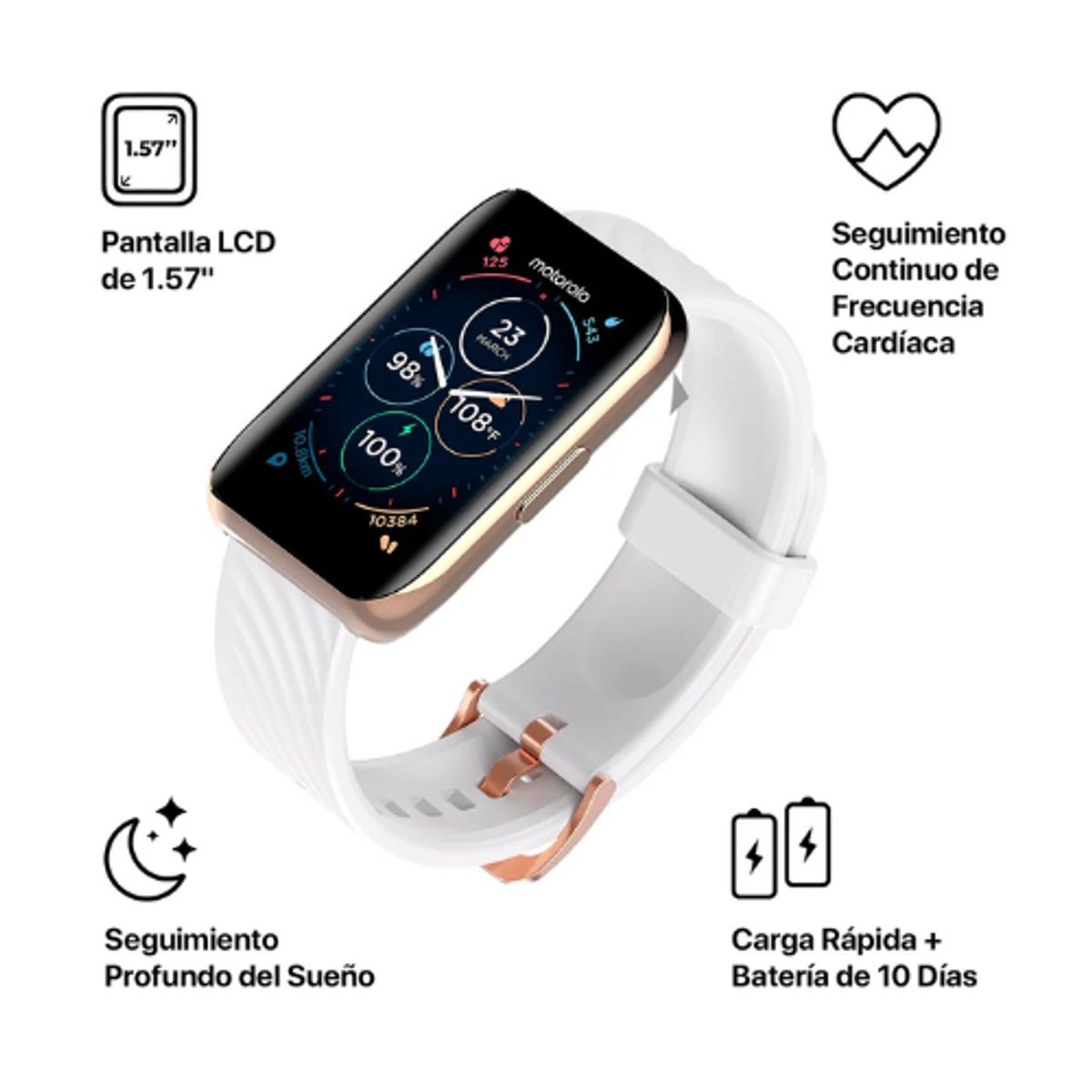 MOTOROLA - Smartwatch Moto Watch 40 Color Blanco