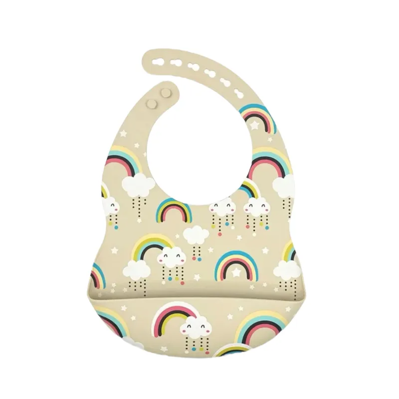 GENERICO - Babero De Silicona Con Bolsillo Para Bebe Nuevo