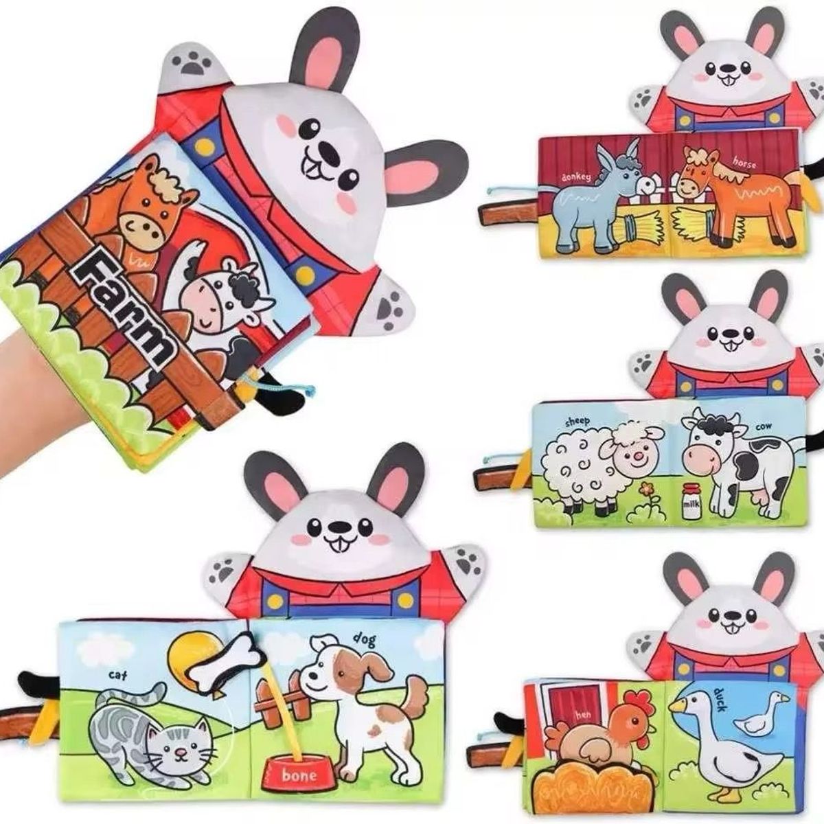 GENERICO - Libro Sensorial Con Títere Incluido Para Bebes Nuevo