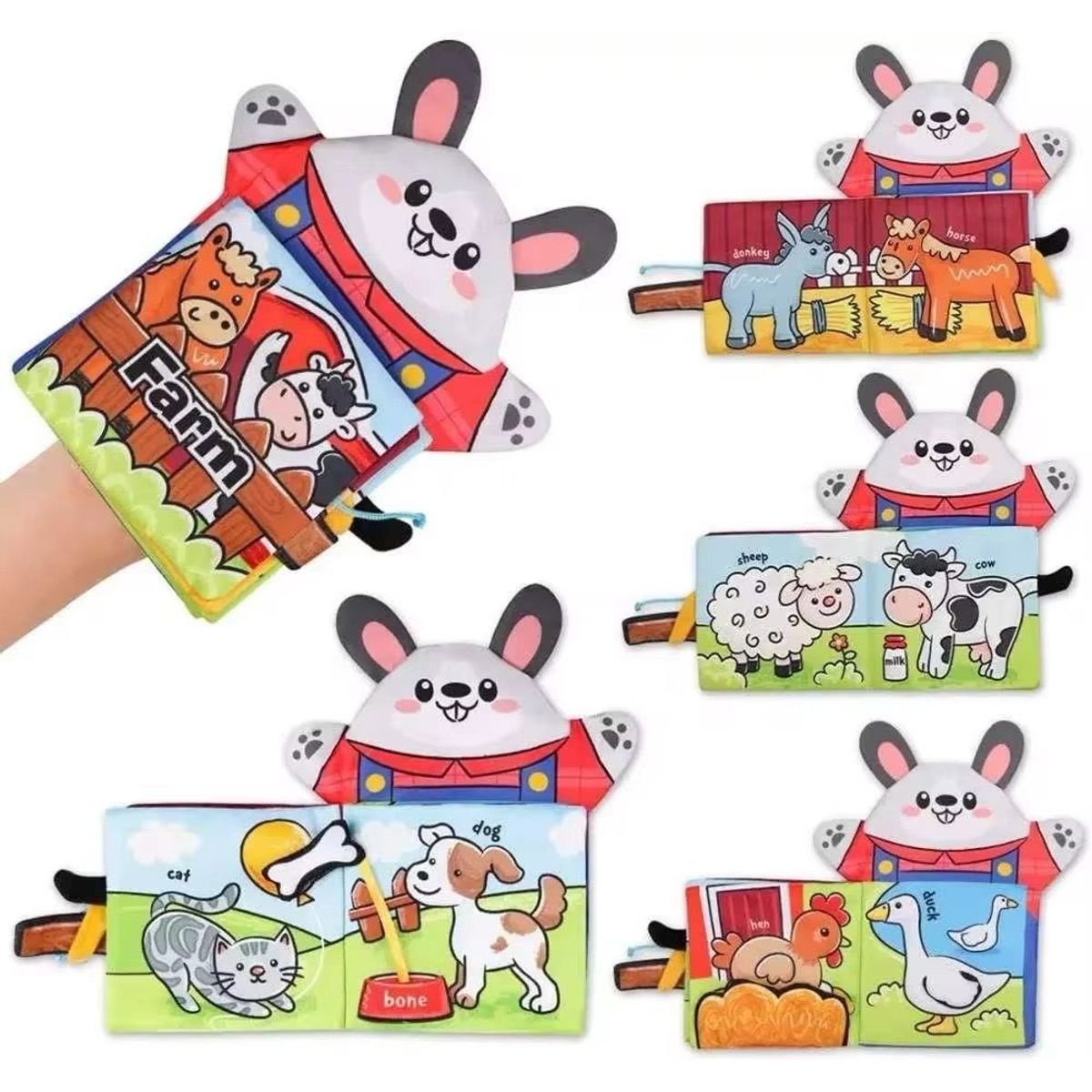 GENERICO - Libro Sensorial Con Títere Incluido Para Bebes Nuevo