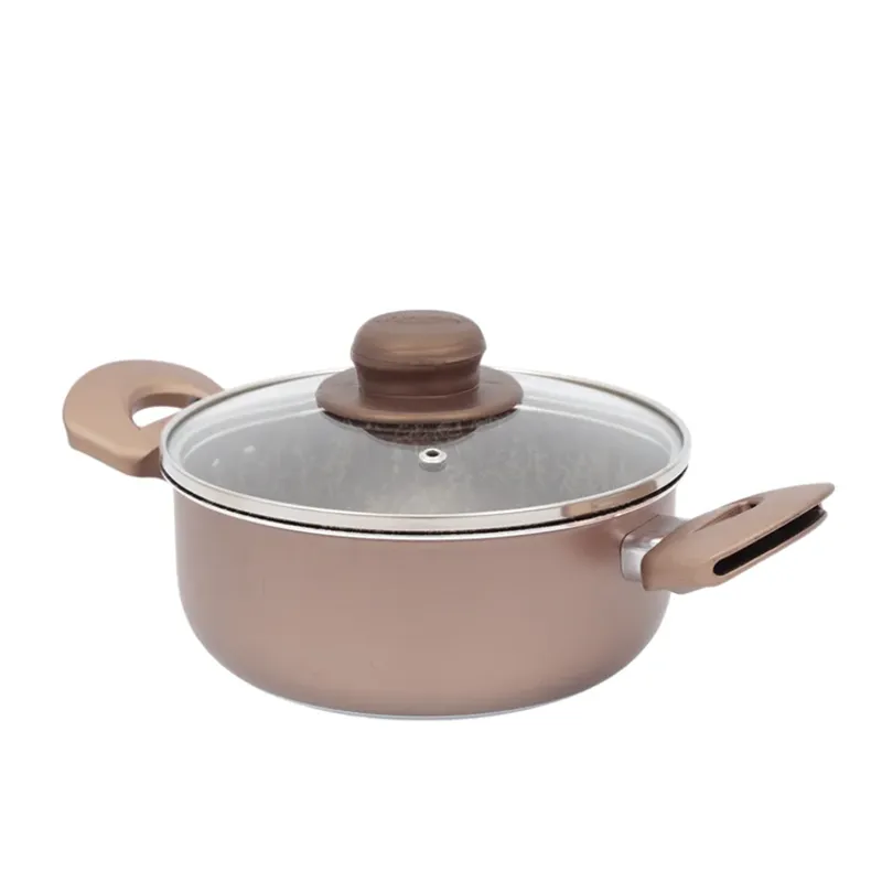 UNIVERSAL - Olla Universal Ambar de 20 Cm Con Tapa de Vidrio L39719