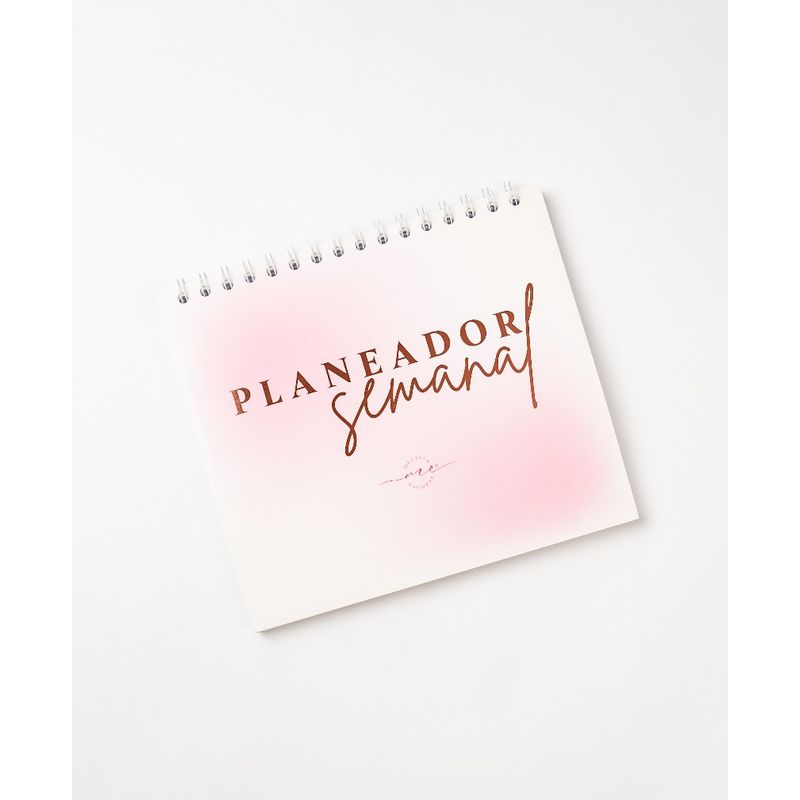 MELISSA ESCOBAR - Planeador semanal, mi diario financiero, blanco rosa, 2025