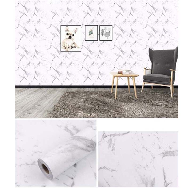 GENERAL - Papel Vinilo Adhesivo De 10 M X 45 Cm Marmol Mate