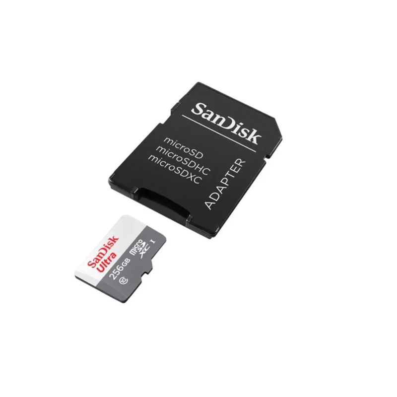 SANDISK - Memoria Micro Sd 256 Gb 100mb/s + Adptador Sd Sandisk Ultra
