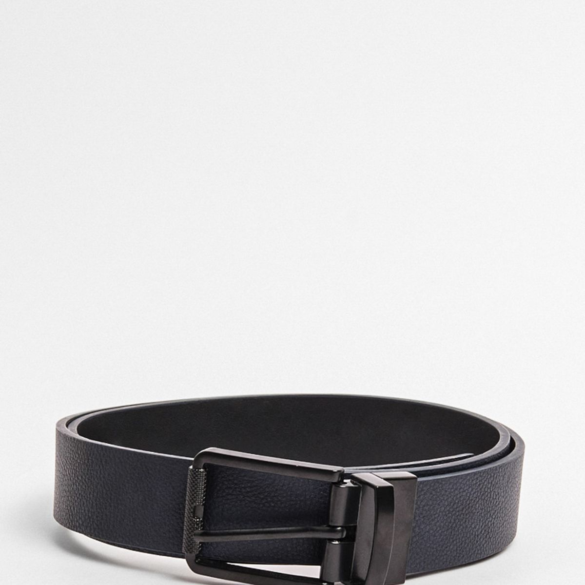 KOAJ - KOAJ Cinturón azul intenso con sistema reversible y texturas Hombre