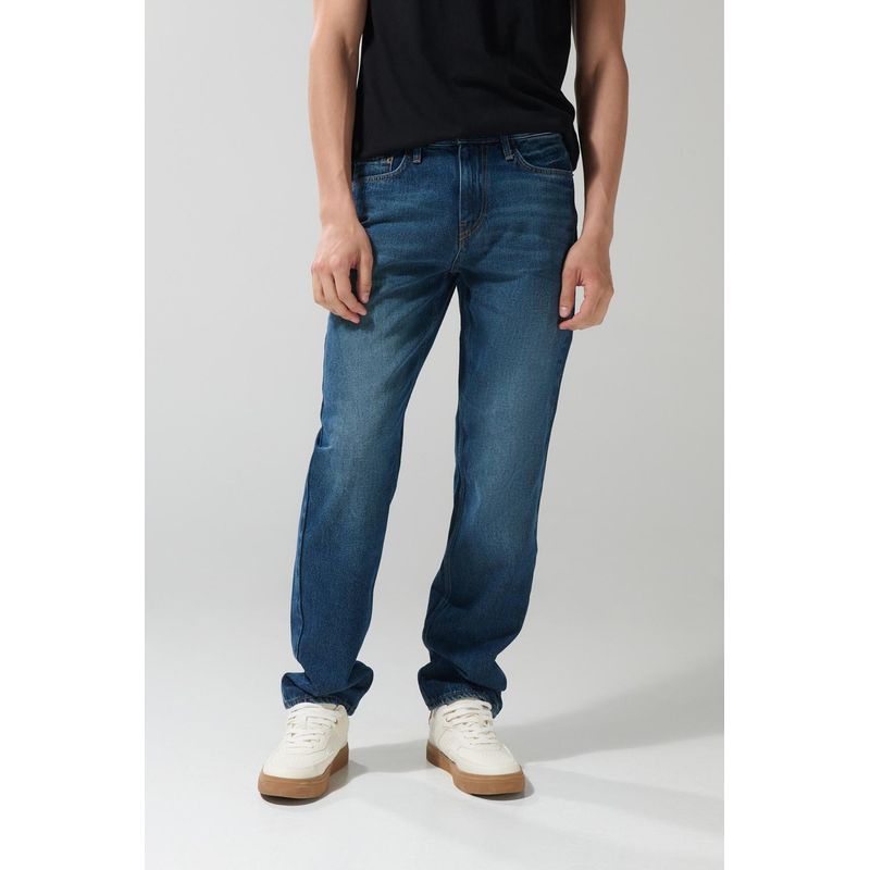 KOAJ - KOAJ Jean azul oscuro 90´S para hombre cuenta con 5 bolsillo Hombre