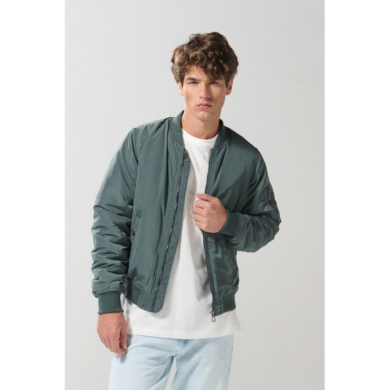 KOAJ - KOAJ Chaqueta bomber acolchada unicolor para hombre cuenta c Hombre