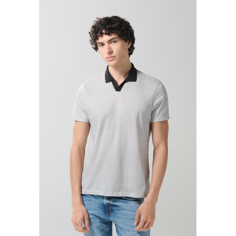 KOAJ - KOAJ Camiseta para hombre tipo polo crema clara cuenta con d Hombre