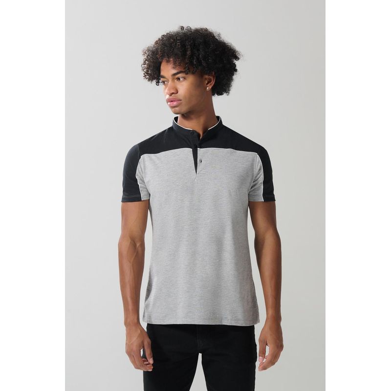 KOAJ - KOAJ Camiseta polo para hombre manga corta, unicolor con blo Hombre
