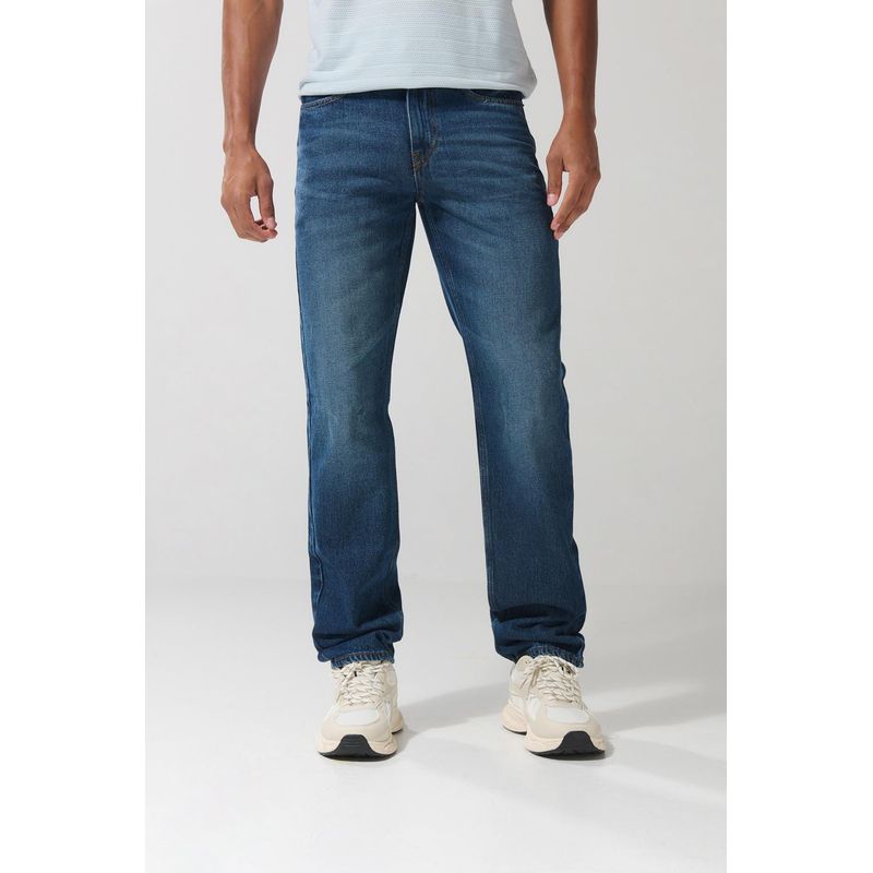 KOAJ - KOAJ Jean para hombre tipo 90´S azul oscuro cuenta con diseñ Hombre