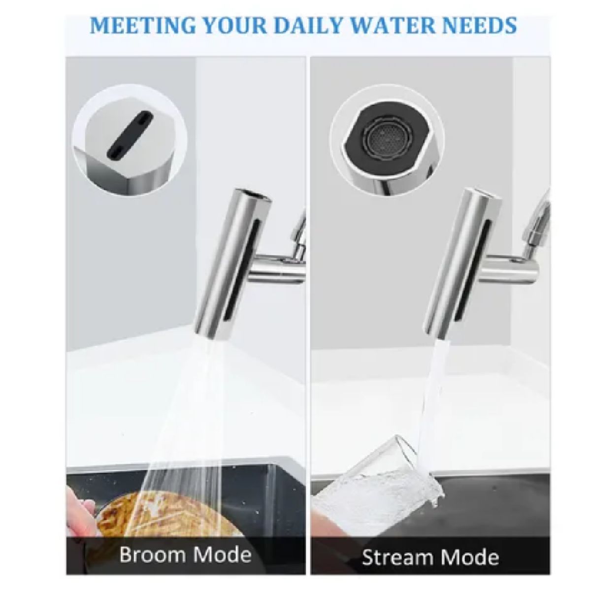 GENERICO - EXTENSOR DE GRIFO TIPO DUCHA CON MODOS EXTRA