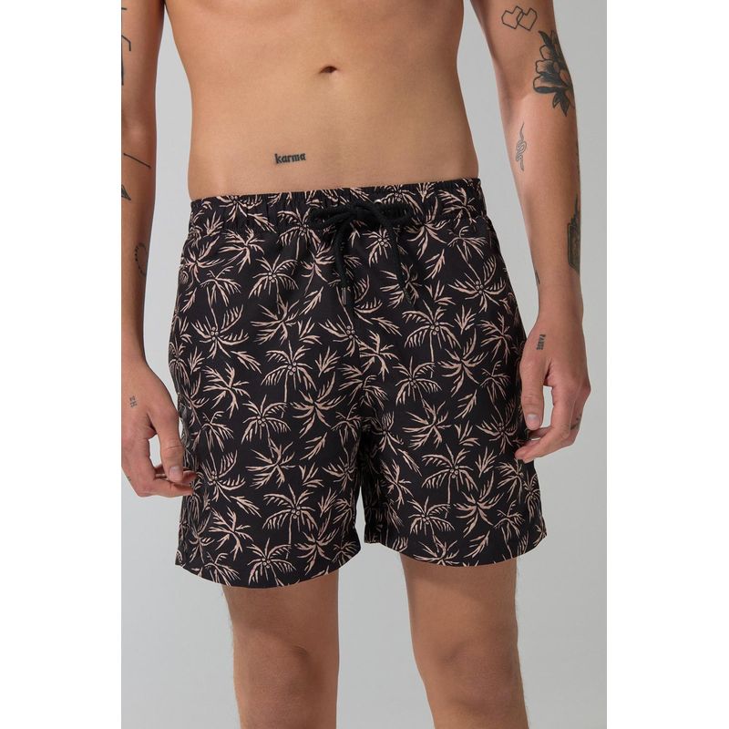 KOAJ - KOAJ Bermuda negra tipo playera para hombre cuenta 2 bolsill Hombre