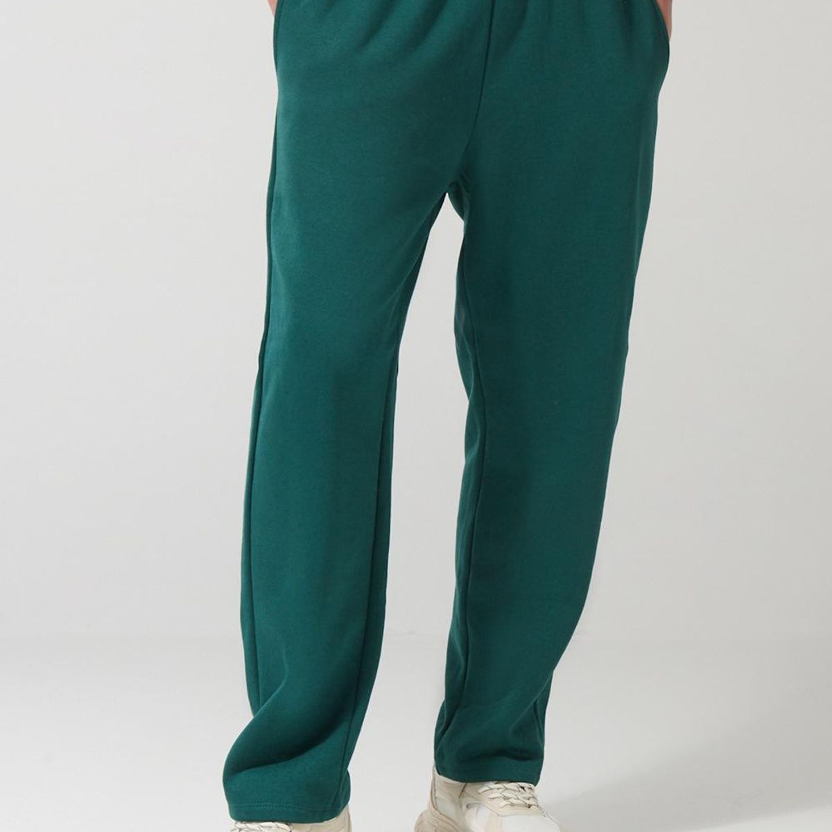 KOAJ - KOAJ Pantalón jogger verde intenso con bota recta y bolsillo Hombre