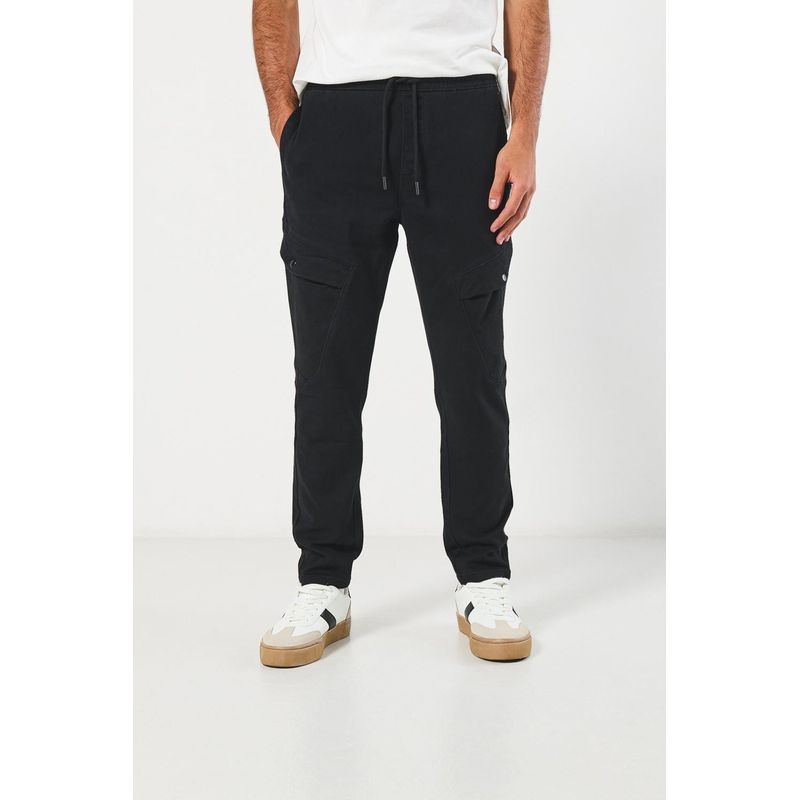 KOAJ - KOAJ Pantalón unicolor cargo en dril para hombre cuenta con  Hombre