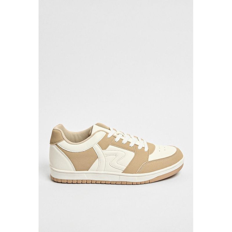 KOAJ - KOAJ Tenis urbanos tipo skate en color crema cálido con crem Hombre