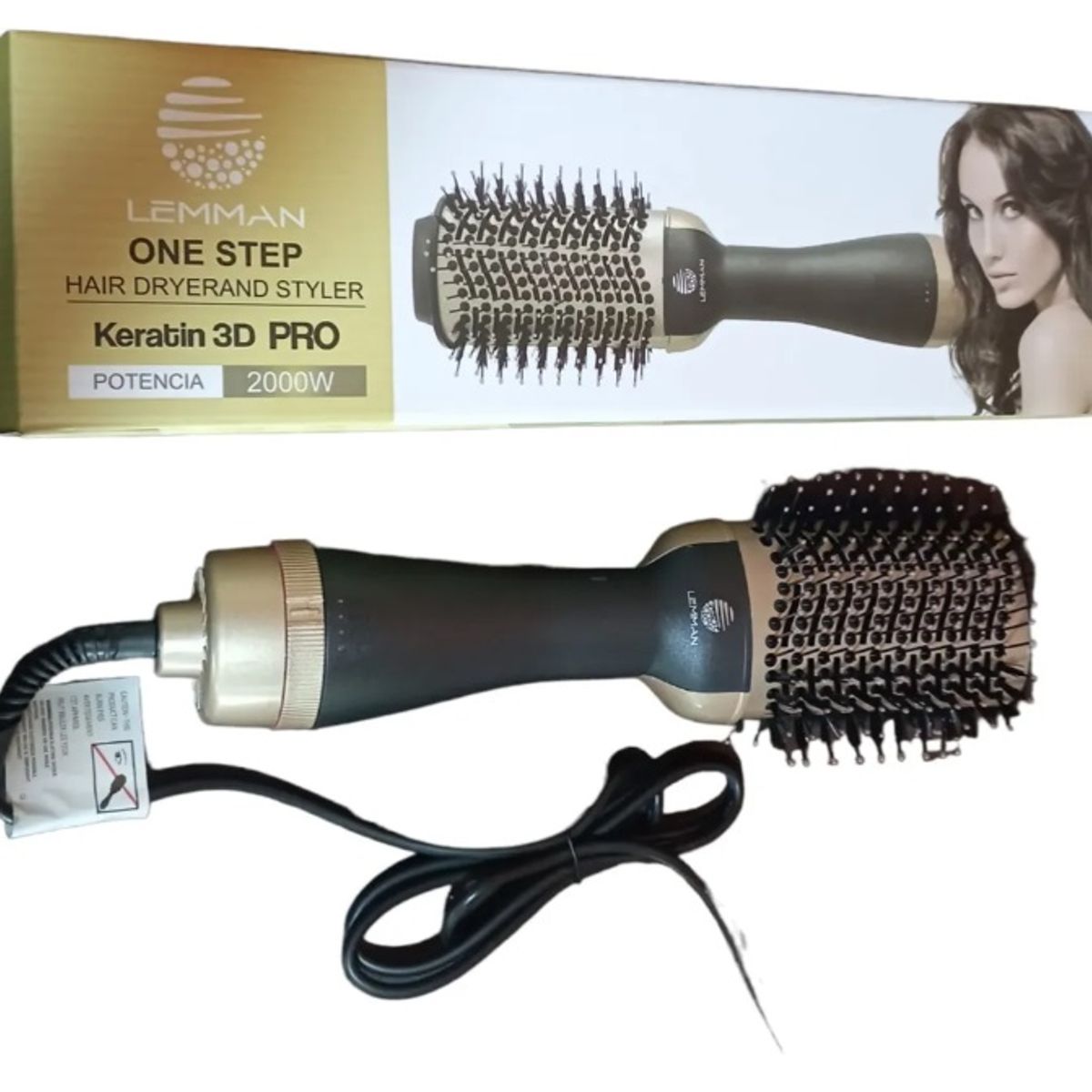 GENERICO - Cepillo Eléctrico Alisador Y Volumizador 2000W