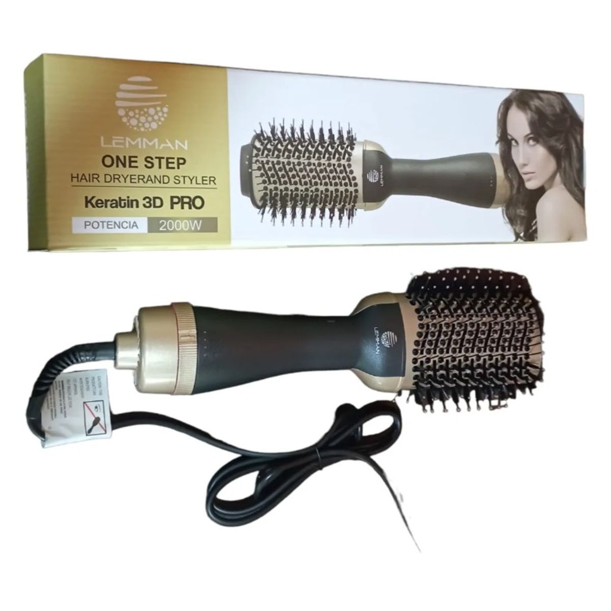 GENERICO - Cepillo Eléctrico Alisador Y Volumizador 2000W