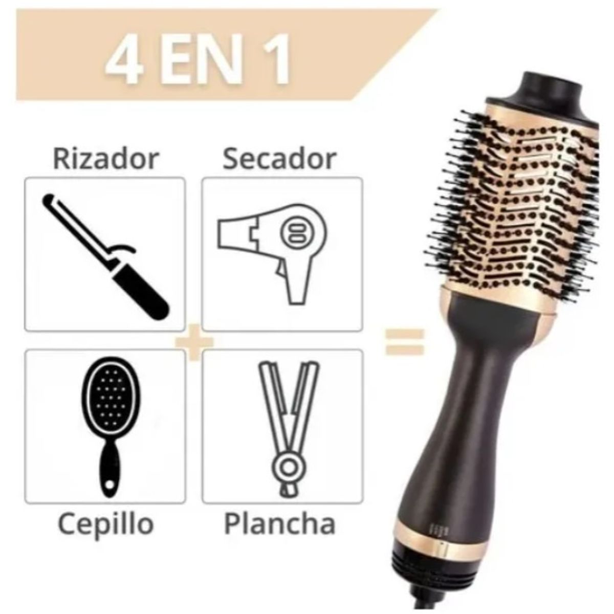 GENERICO - Cepillo Eléctrico Alisador Y Volumizador 2000W