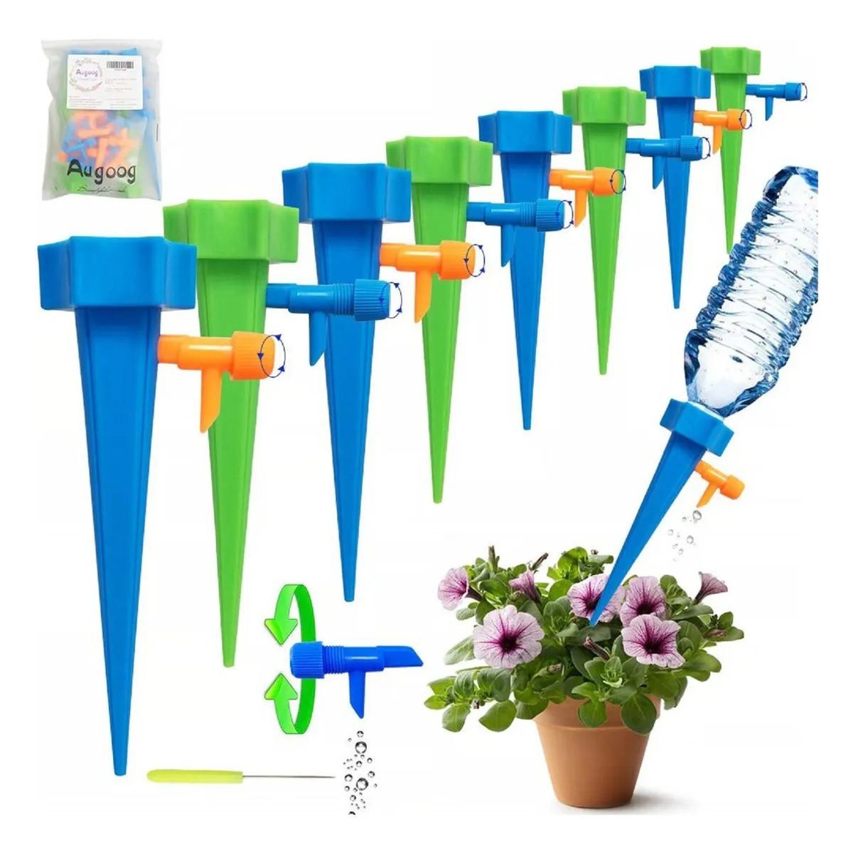 GENERICO - Regador Automático De Plantas Por Goteo Paquete X 10 Unidades