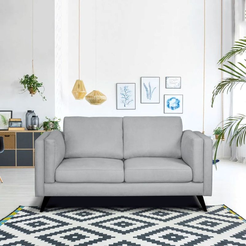 ELITE LIVING - SOFA MALAGA  2P  MICROFIBRA PLATA
