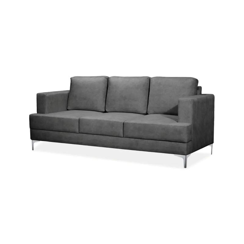 ELITE LIVING - SOFA MALAGA  3P  MICROFIBRA GRIS PLOMO