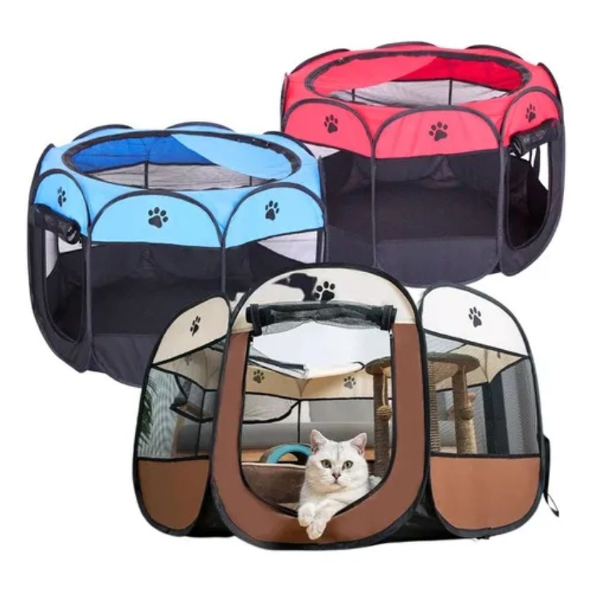 GENERICO - Casa de juegos portátil y plegable para mascotas perros y gatos grandes