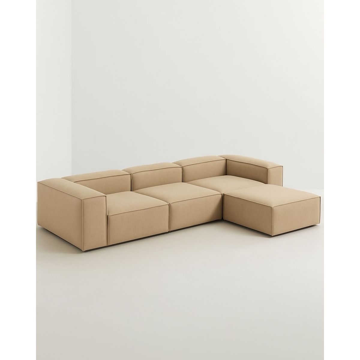 GENERICO - SALA MODULAR MARRUECOS COLOR BEIGE EN TELA ANTIFLUIDOS Y PET FRIENDLY