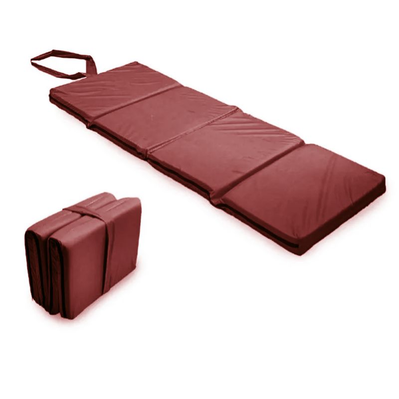 IKSA - Colchoneta Plegable Roja De Camping Grande 180x60x4