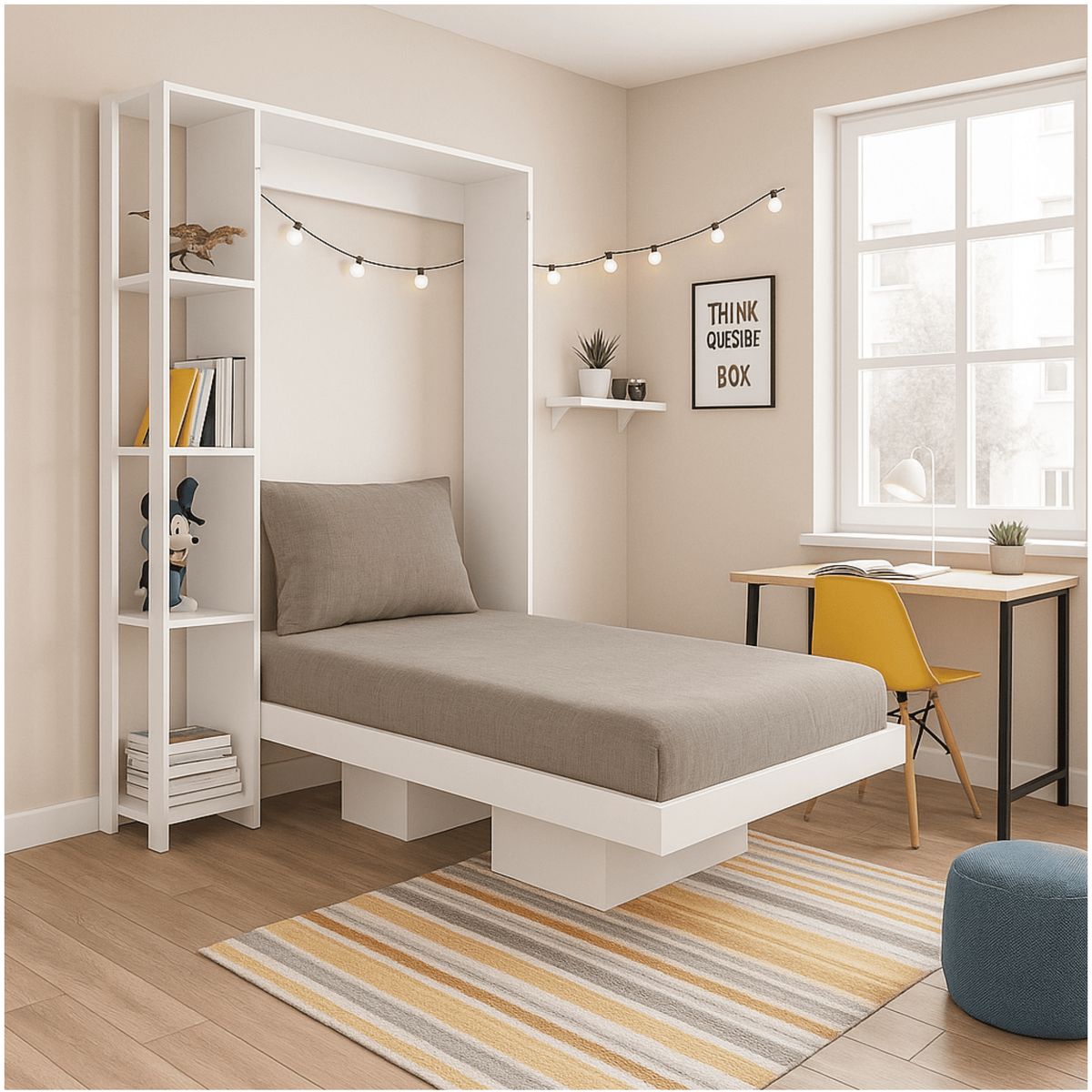 MUEBLES 2020 - Cama Mulltifuncional Japon Blanco