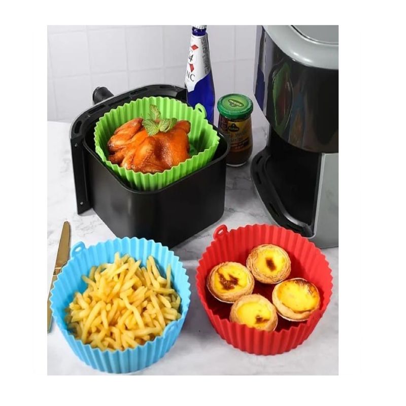 GENERICO - Molde de Silicona Reutilizable para Air Fryer Resistente x 1 unidad