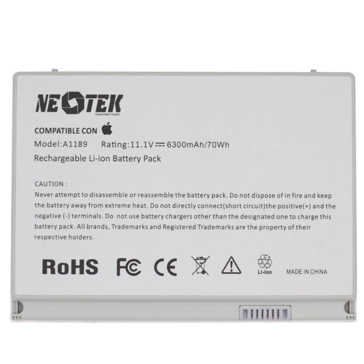 NEOTEK - Batería MacBook A1229  A1189 Homologada Repuesto Laptop