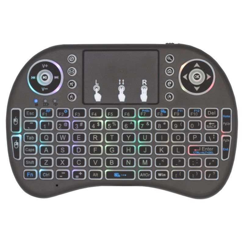 NEOTEK - Teclado Mini Inalámbrico Touchpad KB-10 Retroiluminado con Receptor USB