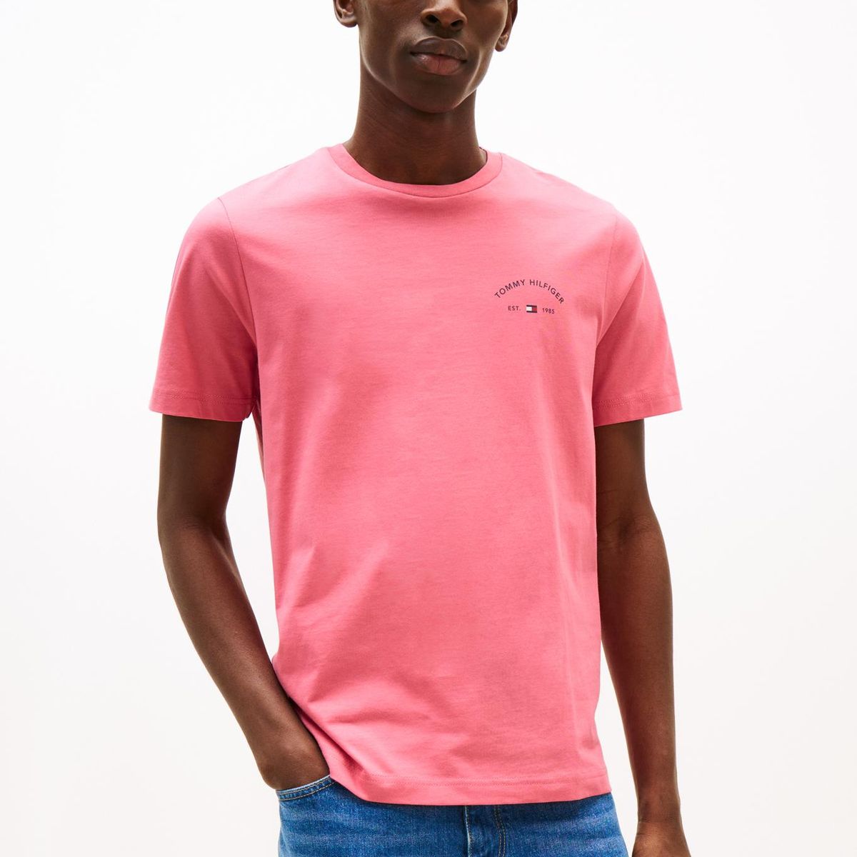 TOMMY HILFIGER - Camiseta rosa con motivo de palmera en la espalda Tommy Hilfiger