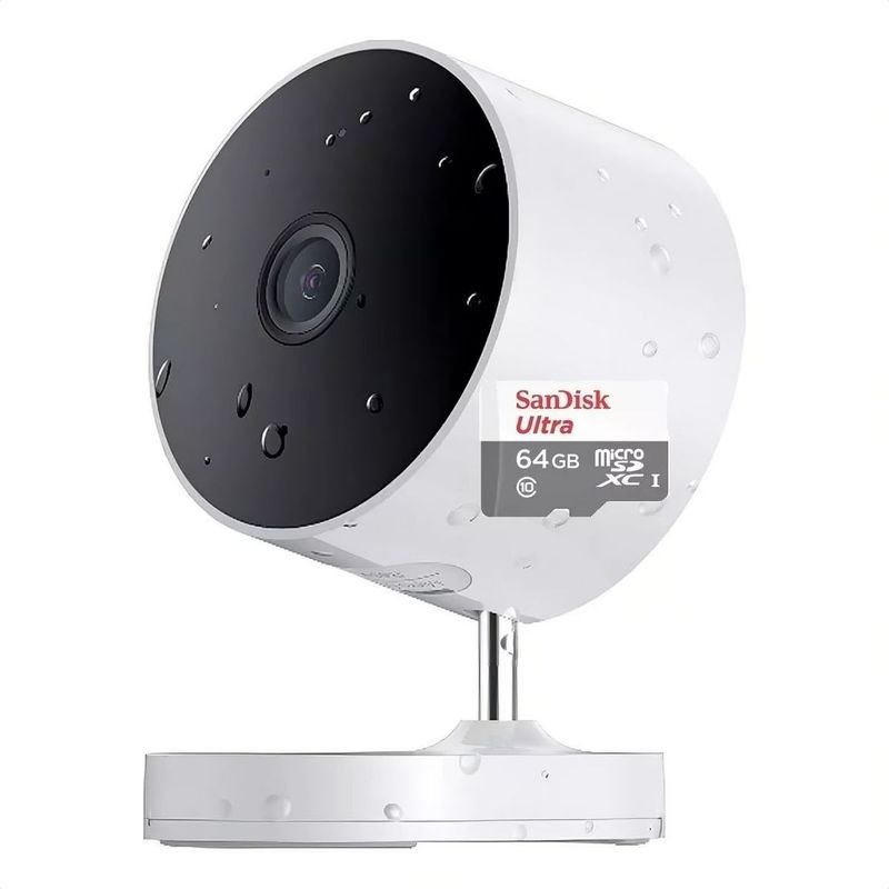 XIAOMI - Xiaomi AW200, Cámara Seguridad Exterior IP65 1080P + Micro SD 64 GB