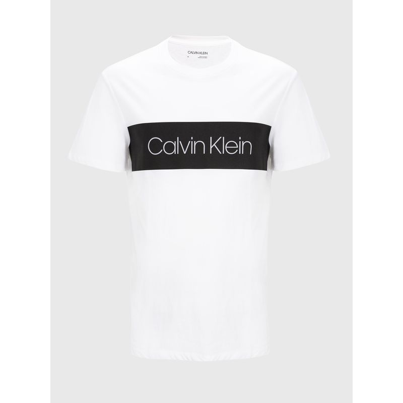 CALVIN KLEIN - Camiseta blanca iconic con logo en bloque Calvin Klein