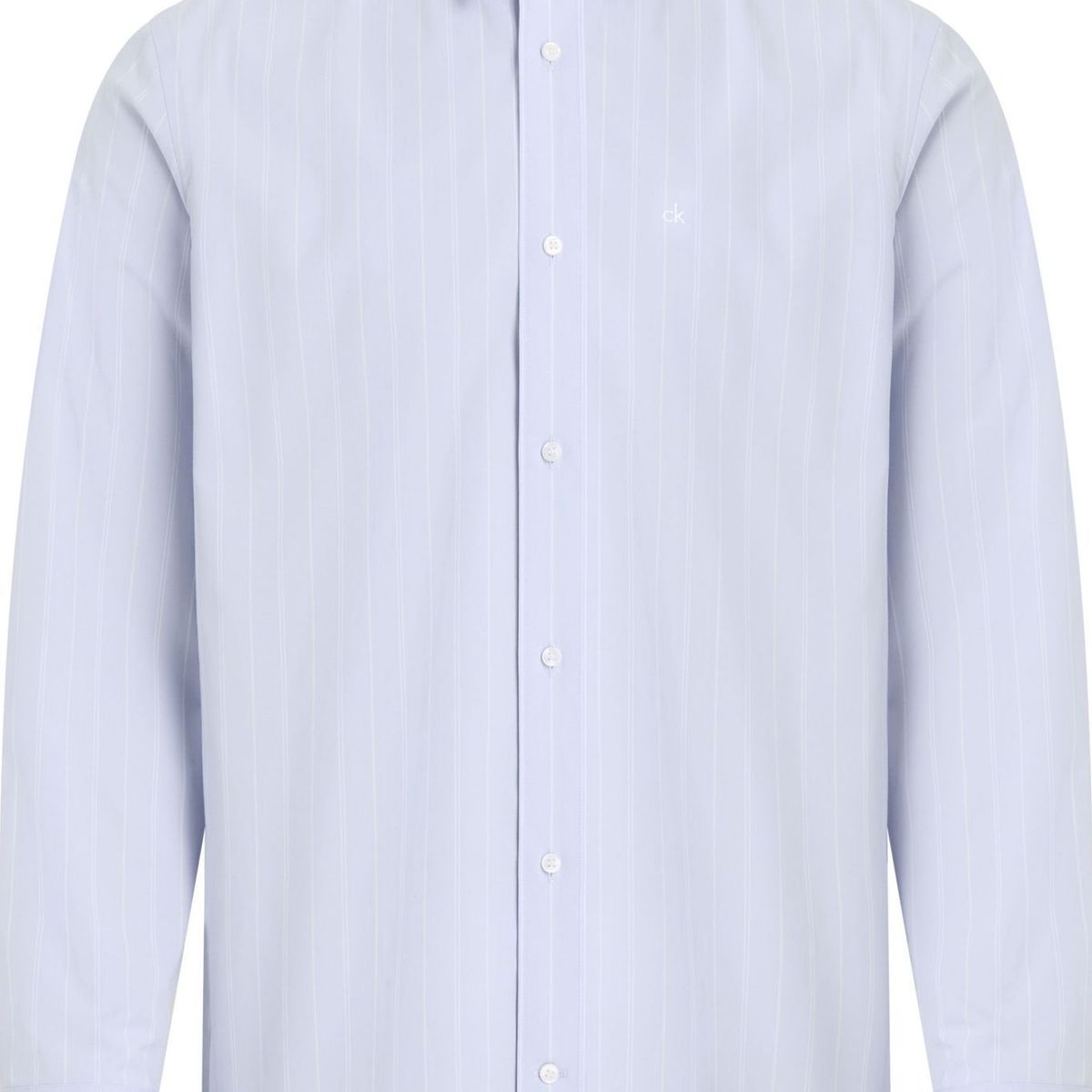 CALVIN KLEIN - Camisa azul poplin con multi rayas Calvin Klein