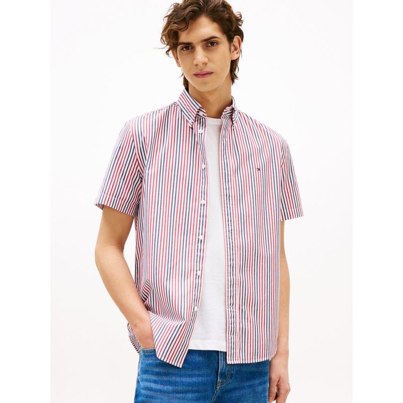 TOMMY HILFIGER - Camisa multicolor Americana con diseño de rayas Tommy Hilfiger