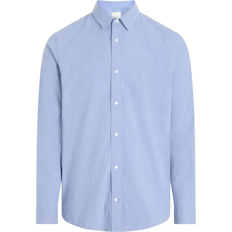 CALVIN KLEIN - Camisa azul Chambray Ligera Manga Larga Calvin Klein