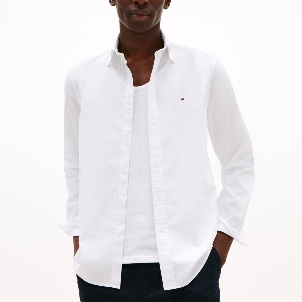 TOMMY HILFIGER - Camisa multicolor Flex Poplin de manga larga Tommy Hilfiger