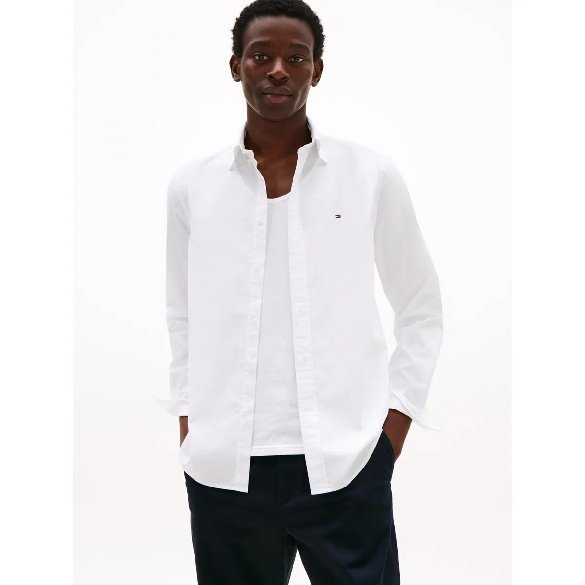 TOMMY HILFIGER - Camisa multicolor Flex Poplin de manga larga Tommy Hilfiger