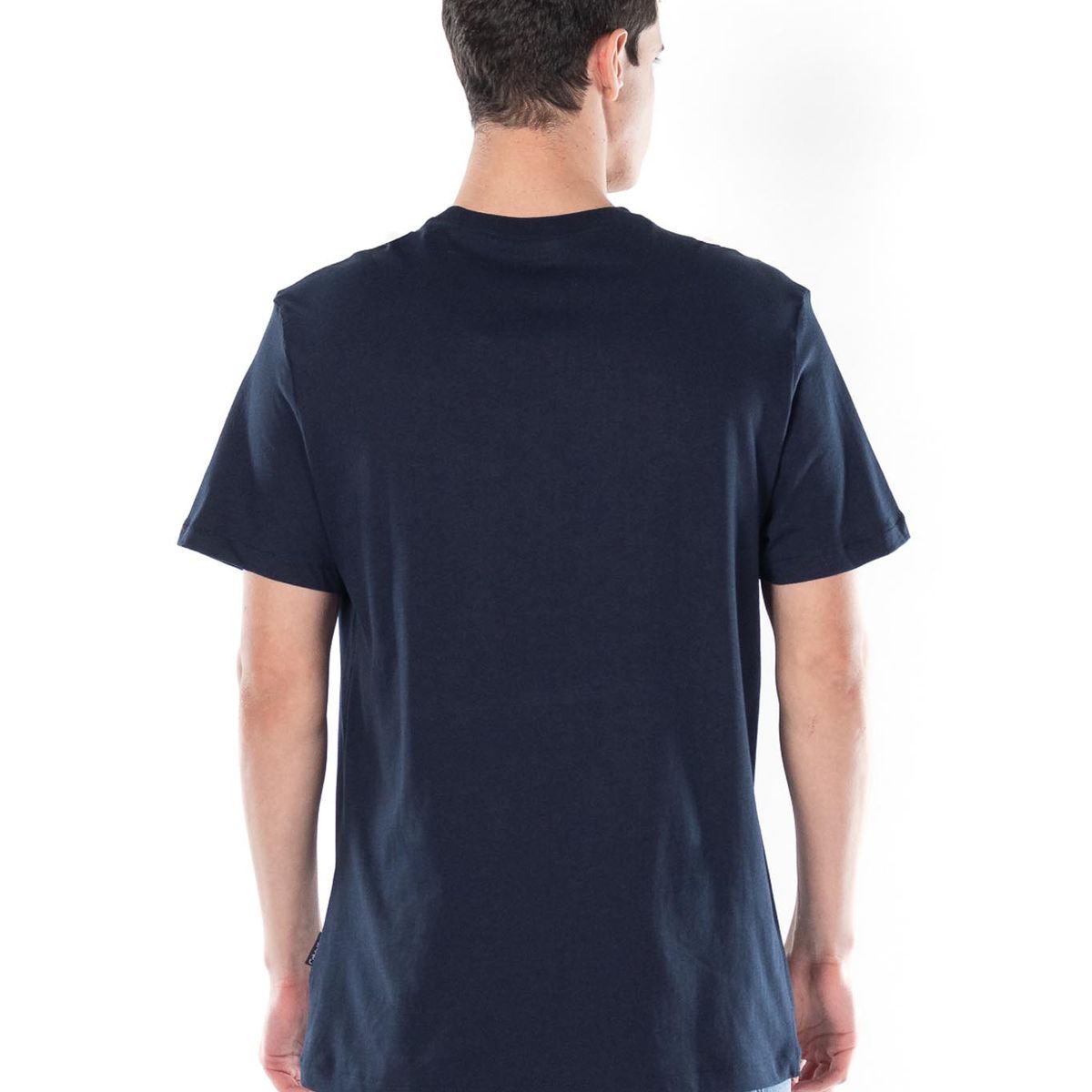CALVIN KLEIN - Camiseta azul solid liquid con logo Calvin Klein