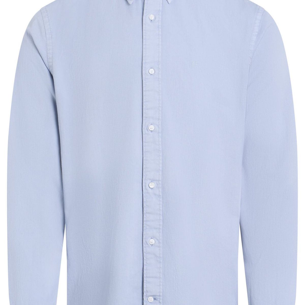 CALVIN KLEIN - Camisa azul de Sarga Ligera Teñida Calvin Klein