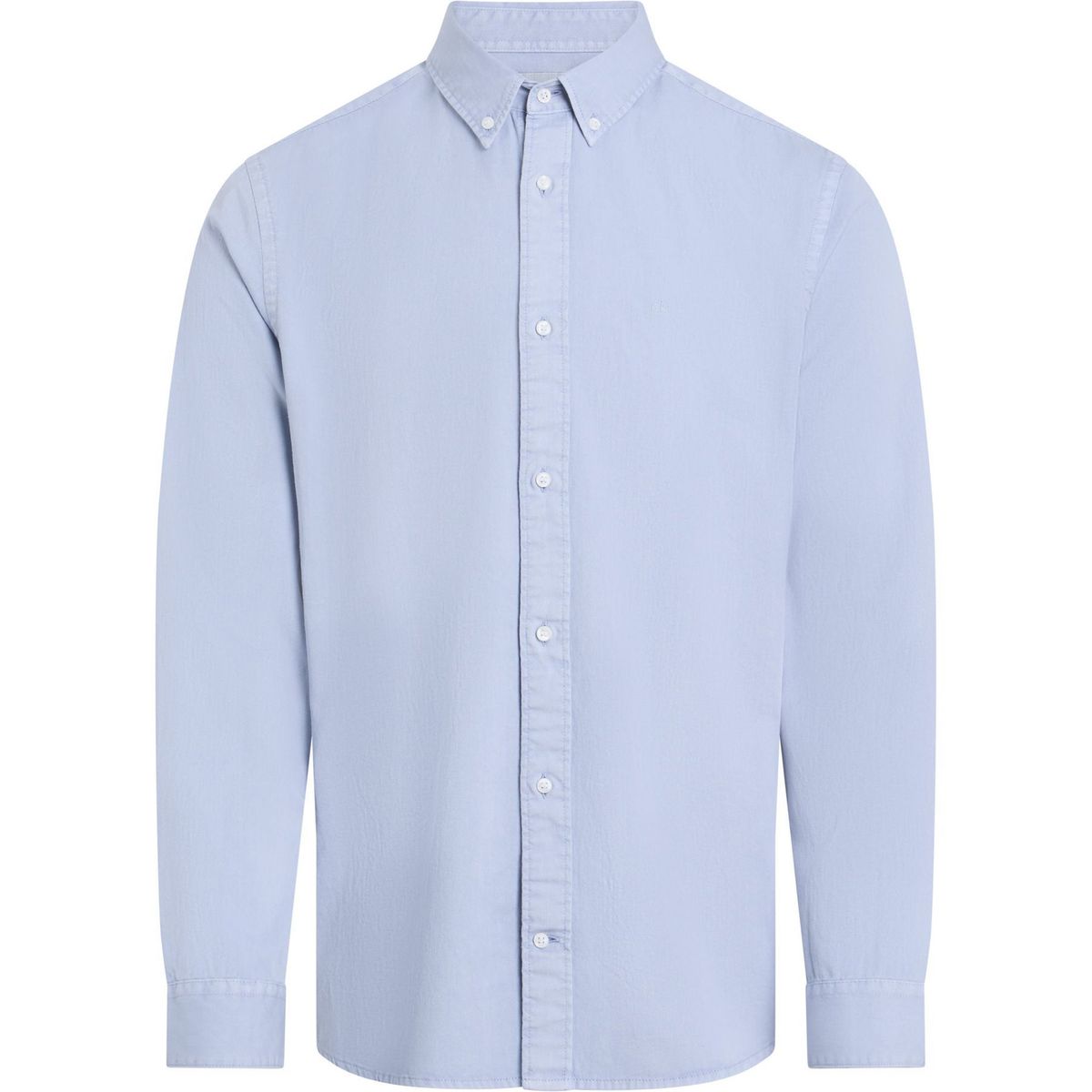 CALVIN KLEIN - Camisa azul de Sarga Ligera Teñida Calvin Klein