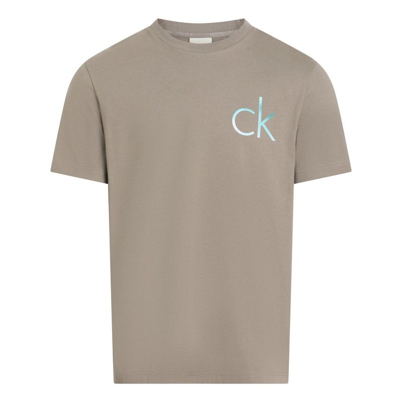 CALVIN KLEIN - Camiseta verde con logo Calvin Klein